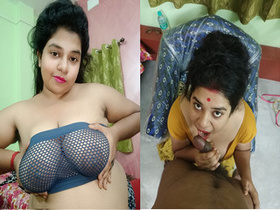 Amateur Indian Bhabhi's boobs pressed by lover