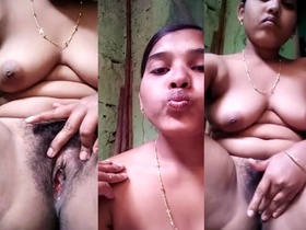 Live nude video of a village girl with hairy puss and big boobs