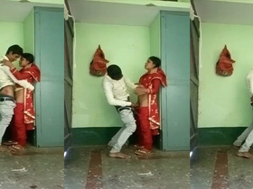 Desi local village wife enjoys sex in standing position