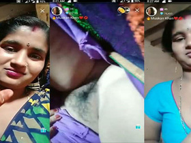 Desi village bhabhi's sensual encounter with a live camera