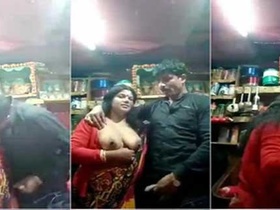 Dehati wife cheats on her husband with a shopkeeper