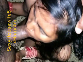 Bhabhi gets naughty and gives a blowjob and fucks in this video