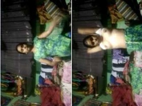 Exclusive video of a desi wife flaunting her breasts and intimate parts
