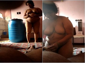 Desi amateur bhabhi gives blowjob and flaunts her big tits