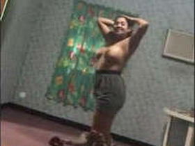 Naked girl captured in passionate embrace