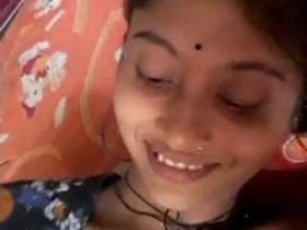 Watch a sexy Indian girl strip down and show off her body in a nude selfie video