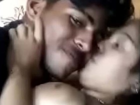 Big-breasted girlfriend enjoys XXX video of sex