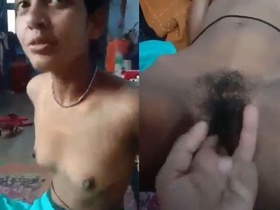 Young Dehati takes her time exploring her own body on camera