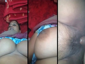 Young guy gives pleasure to a curvy Indian aunt