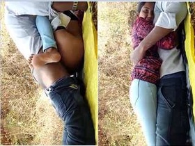 Indian couple's romantic outdoor sex in part 1