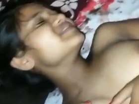 Assisted moaning from Guwahati girl as she enjoys pussy fucking