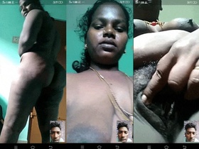 Big assed mature Tamil woman flaunts her vagina on camera