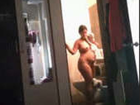 Beautiful looking wife flaunts her big ass and cute tits for her husband's camera