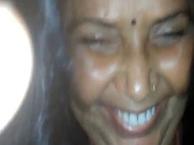 Mature woman with big breasts indulges in cheating with a guy on dating site