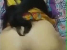 Indian girl with big butt grinds on man's lap