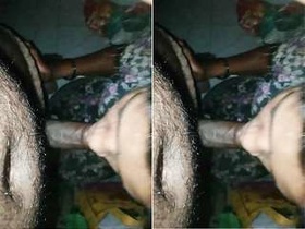 Indian wife pleasures husband with oral sex