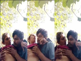 Dehati's steamy outdoor encounter with her lover captured on MMS