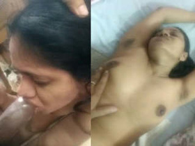 Telugu wife gives oral and gets fucked hard