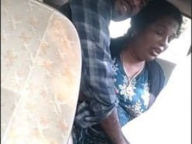 Desi Aunty's car romance with her lover