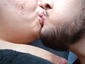Desi lovers share a passionate kiss