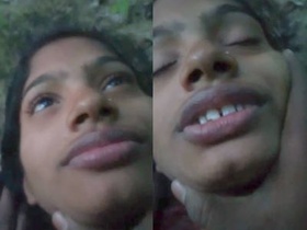 College girl gets naughty in the great outdoors