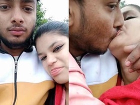 Desi couple enjoys outdoor sex in the great outdoors