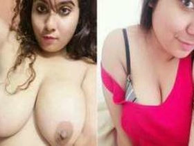 Indian model pleasures her massive breasts and masturbates in explicit video