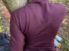 Doggy style with someone on the outside captures a sexy figure