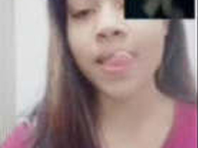 Beautiful Indian girl gives a video call to her lover