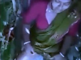 Desi couple enjoys sexual pleasure with young bhabi in the field