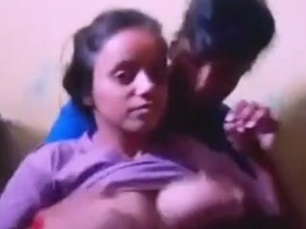 Brother and sister explore the size of their big boobs