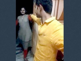 Indian village couple share romantic moments