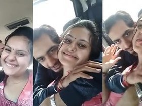Indian couple has steamy sex in the backseat of a car