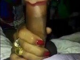 Married couple's steamy blowjob on their wedding night
