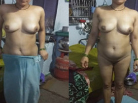 Indian desi wife strips down for husband's pornographic pleasure