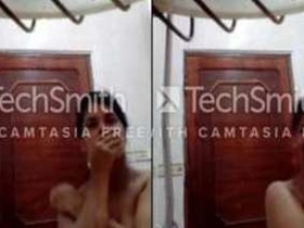 Indian desi girl films her XXX assets in a bathroom