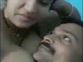 Aunty with big natural tits indulges in some taboo play with her husband