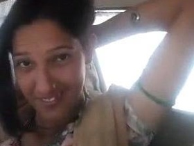 Chodan's cute boobs sucking in the car