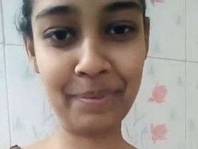 Indian girl takes nude selfies while undressing