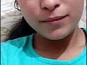 Cute Indian girl updates her followers with a video