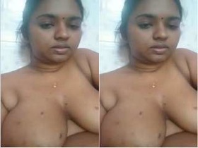 Part 6 of Mallu babe's solo showcase of her big boobs and juicy pussy