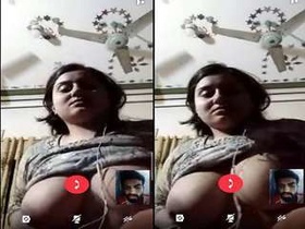 Exclusive video of a busty girl having fun on a call