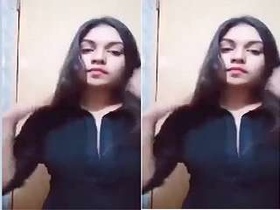 Exclusive video of a hot Indian girl flaunting her big boobs