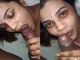 Exclusive Desi wife sucks dick while cheated on by her husband
