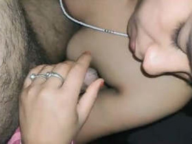 Adorable wife gives oral pleasure to her partner in this erotic video