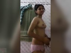 A college girl from Chennai flaunts her small boobs and naked body in selfies