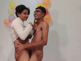 Indian couple's home sex video featuring a threesome with a sister-and-sister-in-law