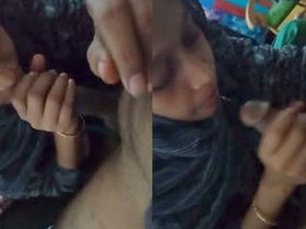 Indian married couple delivers part one of blowjob and fucking action