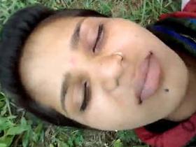 Indian girl's wild sex in the jungle