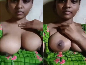 Amateur Indian girl pleasures herself with boobs and fingers in video